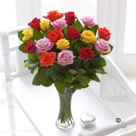 Elegant Mixed Rose Vase**