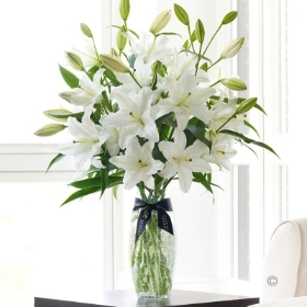 Valentines Luxury Oriental Lily Vase