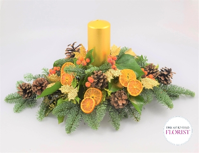 Burnished Gold Table Centre