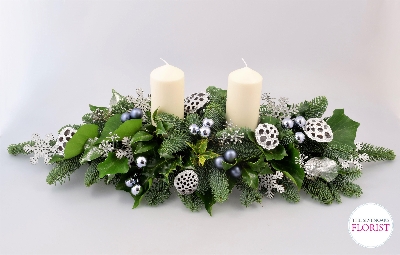 Shimmering Silver Table Centre