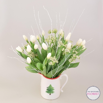 Christmas Tulip Jug