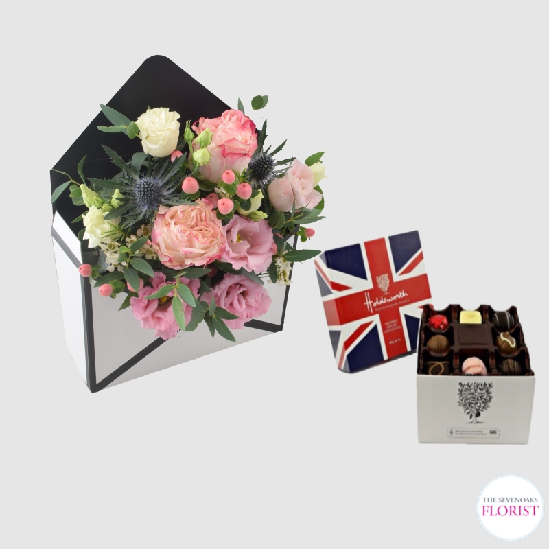 Envelope of Flowers with Chocolates