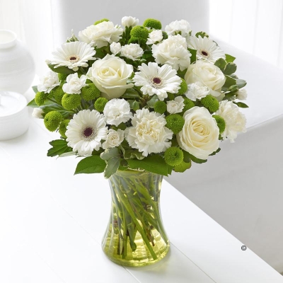 White Sympathy Vase**