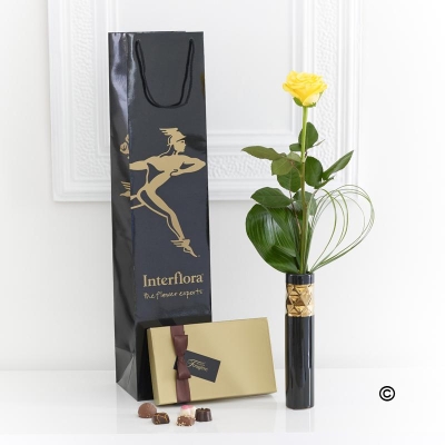 Single Yellow Rose Gift Set**