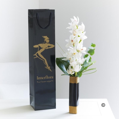 Elegant White Orchid Vase**