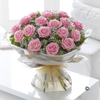 Heavenly Pink Rose Hand tied**