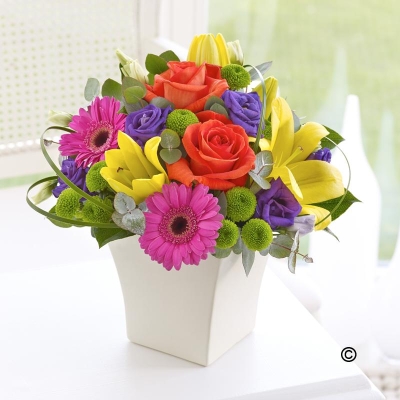 Vibrant Exquisite Arrangement with Chocolates*