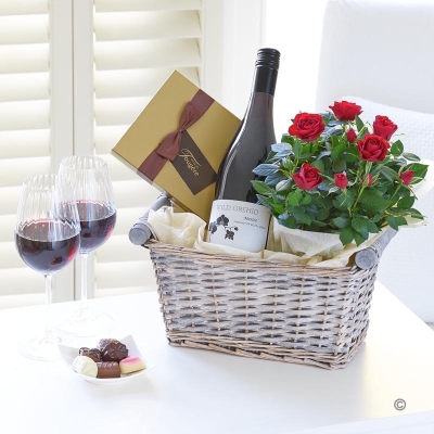 Luxury Red Wine Gift Basket