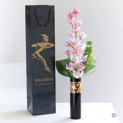 Elegant Pink Orchid Vase