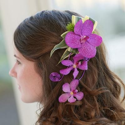 Pink Orchid Hair Comb