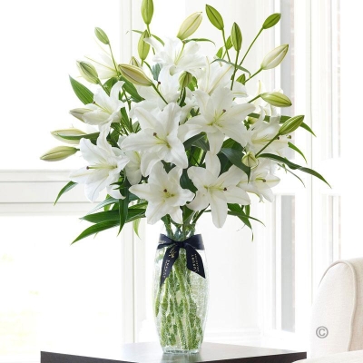 Valentines Luxury Oriental Lily Vase