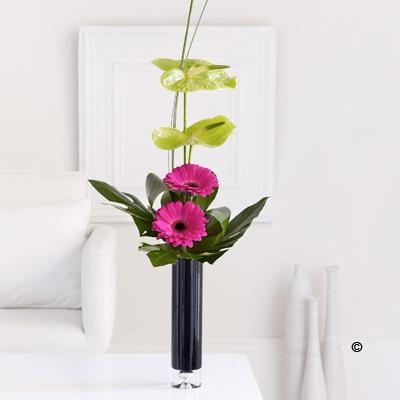 Gerbera and Anthurium Vase