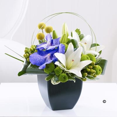 Lily and Vanda Orchid Arrangement