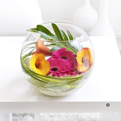 Calla Lily and Gerbera Bowl