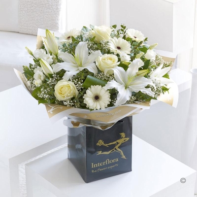 White Radiance Hand tied With 125g Maison Fougere Chocolates