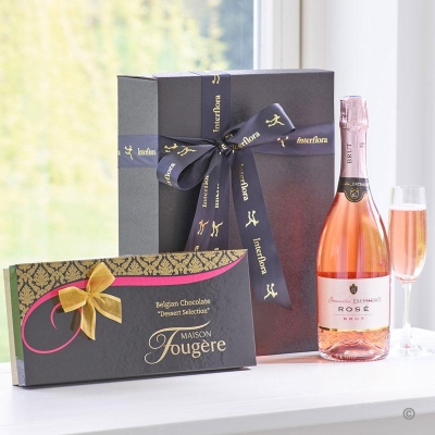 Sparkling Rose and Dessert Chocolates Gift Set