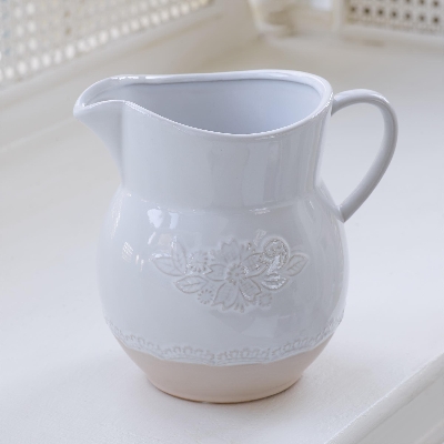 Chantilly Embossed Ceramic Jug