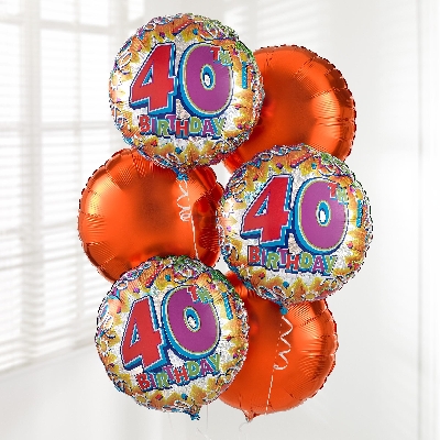 40th Birthday Balloon Bouquet