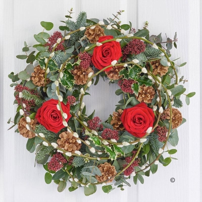 Rocking Rose Door Wreath