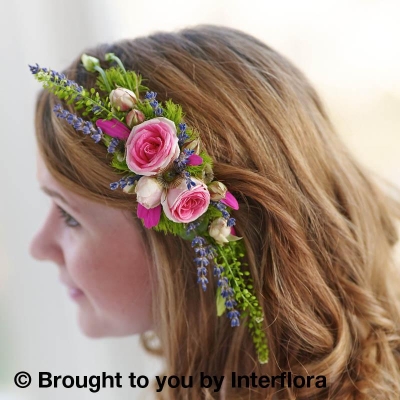 Rose & Lavender Hair Comb