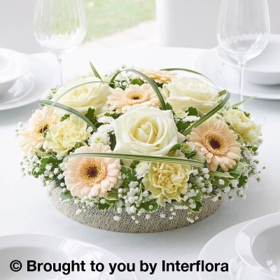 Pastel Rose & Germini Centrepiece