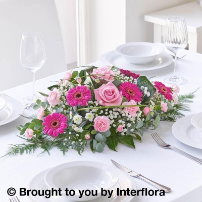 Pink Rose & Germini Centrepiece