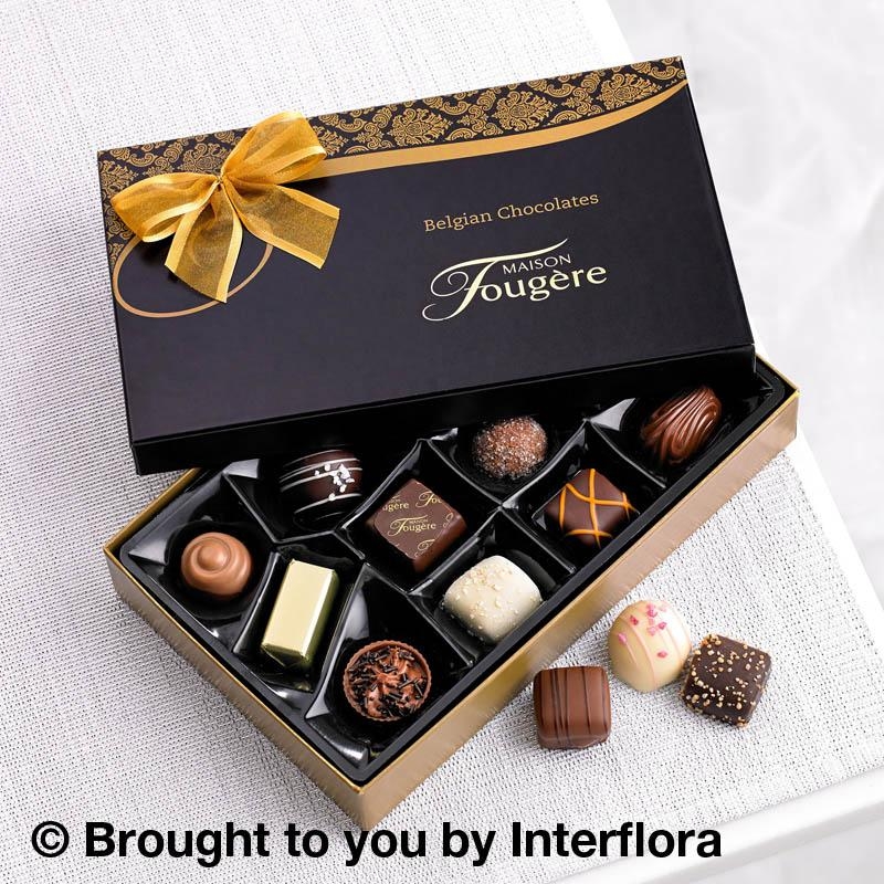 Red Rose Duo with 125g Maison Fougere Chocolates