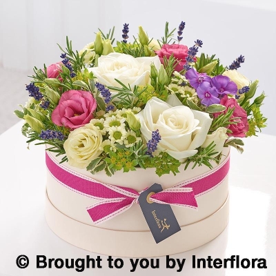 Summer Florals Hatbox with Belgian Chocolates