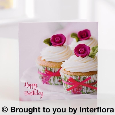 Happy Birthday Cupcake Greetings Card