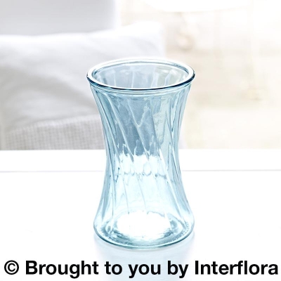 Swirl Nigella Glass Vase Blue