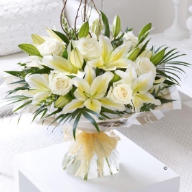 White Elegance Sympathy Hand tied**