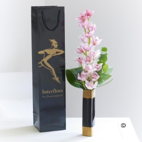 Elegant Pink Orchid Vase**