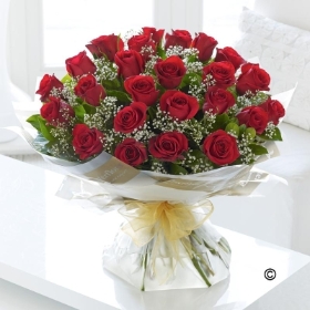 Extra Large Heavenly Red Rose Hand tied**