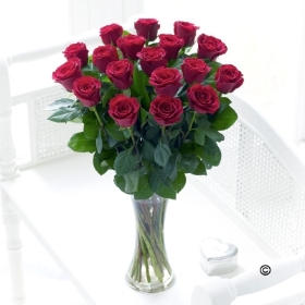 Elegant Red Rose Vase**