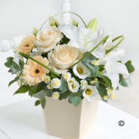 Cream Exquisite Arrangement with White Wine**