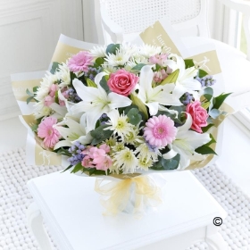 Large Country Garden Hand tied with Sparkling Rose**