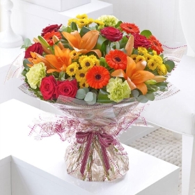 Vibrant Autumn Hand tied with Chocolates 2015