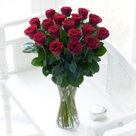 Vase of Red Roses