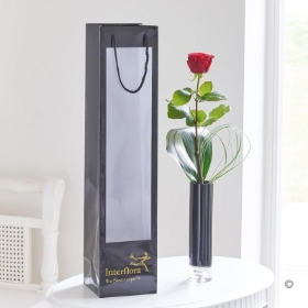 Single Red Rose And Gift Bag