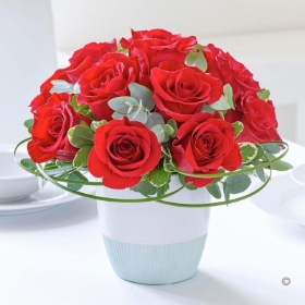 Classic Chic Red Rose Arrangement