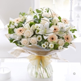 Extra Large Cream Exquisite Hand tied With Laurent Perrier Champagne