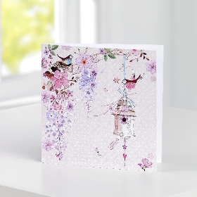 Pretty Floral Blank Greetings Card