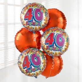 40th Birthday Balloon Bouquet