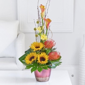 Sunflower and Calla Arrangement 2016