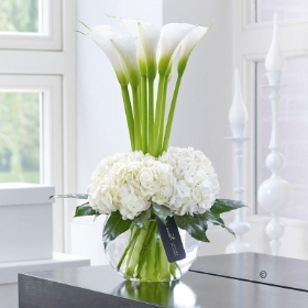 Luxury Calla Lily and Hydrangea Vase