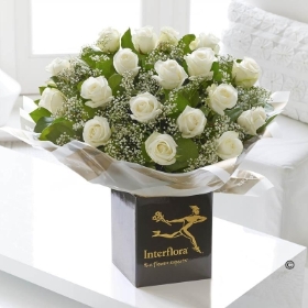 Heavenly White Rose Hand tied