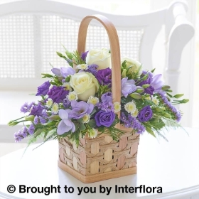 Scented Lilac & White Basket