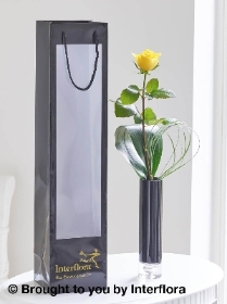 Single Yellow Rose Vase