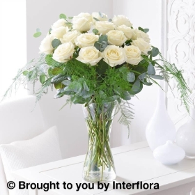 Elegant Ivory  Rose Vase