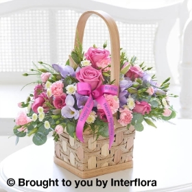 Happy Birthday Scented Pink & Lilac Basket
